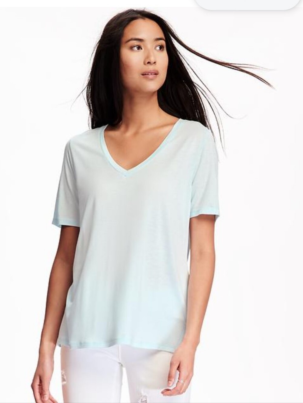 Babaton Light Blue V-Neck Women's Tee - XS NWT